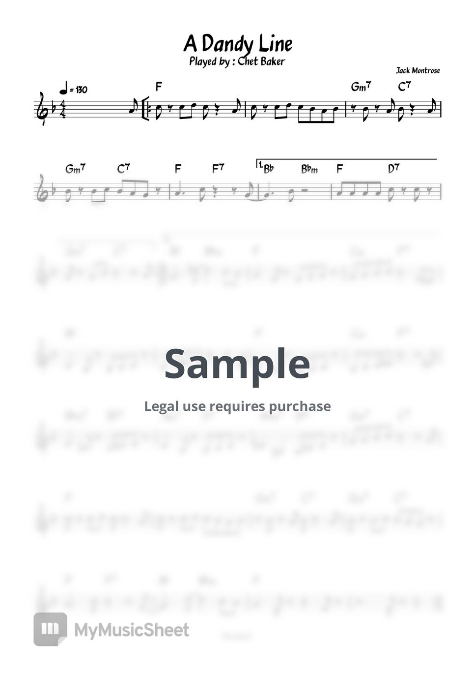 Jack Montrose A Dandy Line Sheets by Won, Jong Hwa