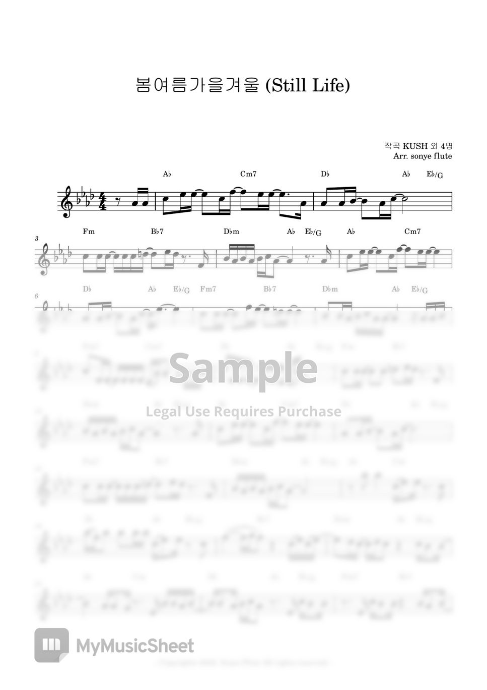 BIGBANG - Still Love (Flute Sheet Music) by sonye flute