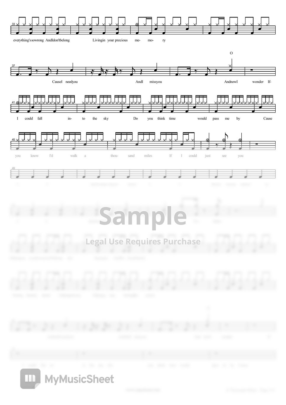 백예린 - A Thousand Miles.pdf Sheets By Copydrum