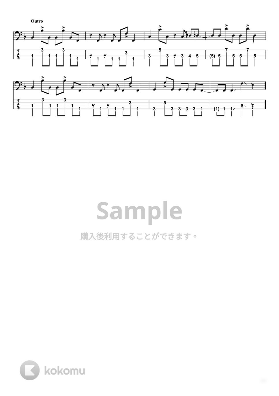 THE SUPER FRUIT - チグハグ (ベースTAB譜☆4弦ベース対応) by swbass