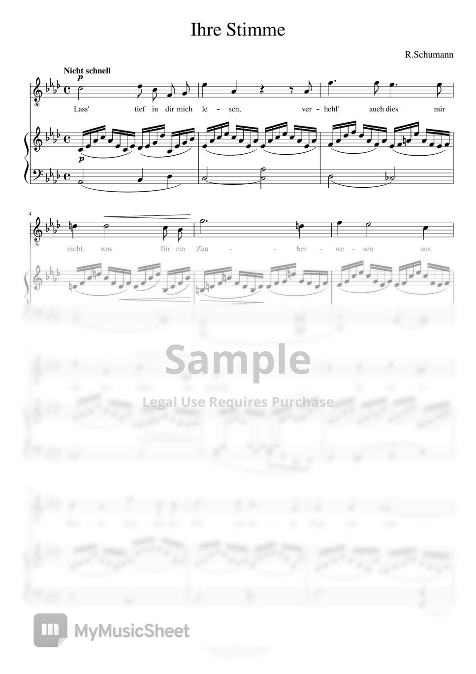 R.Schumann - Ihre Stimme (Abmaj) by noten(노튼)