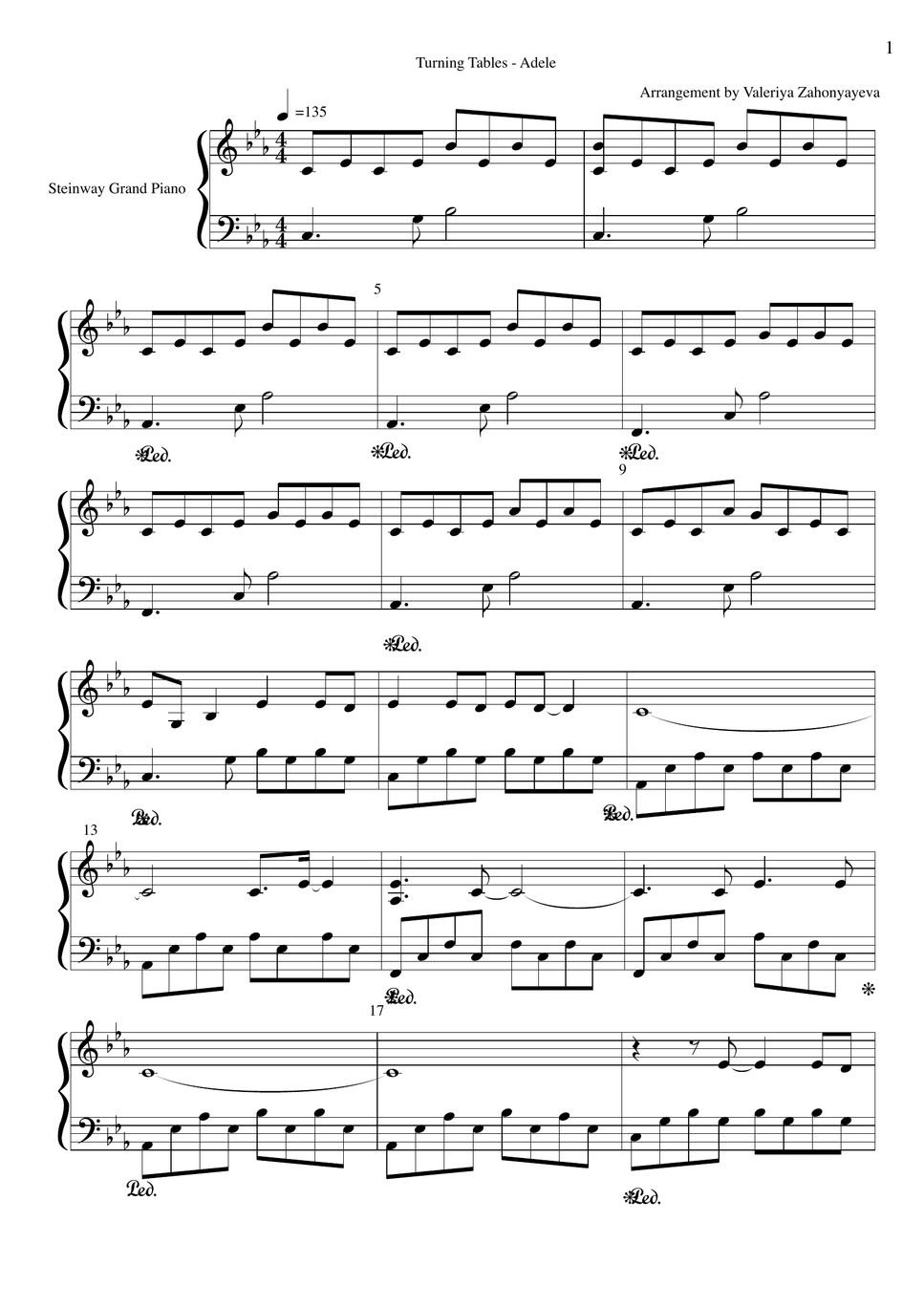 Adele Turning tables Sheets by Valeriya Zahonyayeva