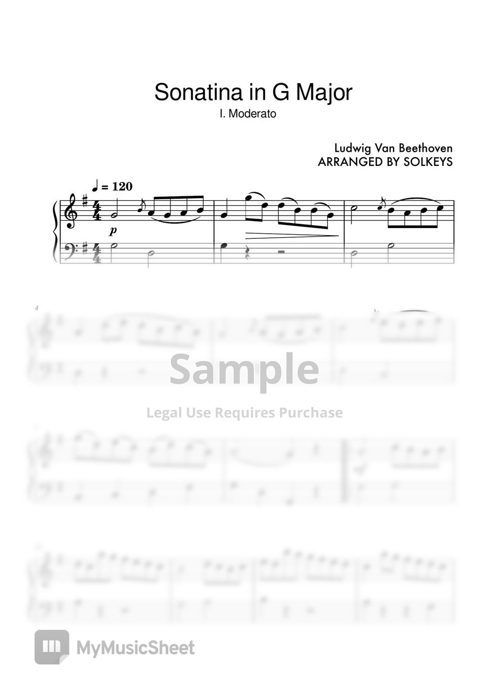 L. Beethoven - Sonatina in G Major by SolKeys