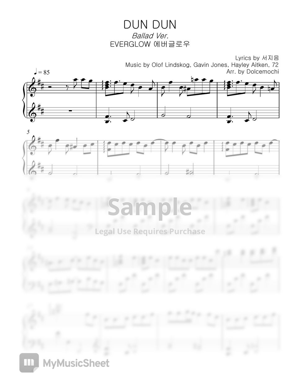 EVERGLOW (에버글로우) - DUN DUN (Ballad Ver.) - PIANO by Dolcemochi