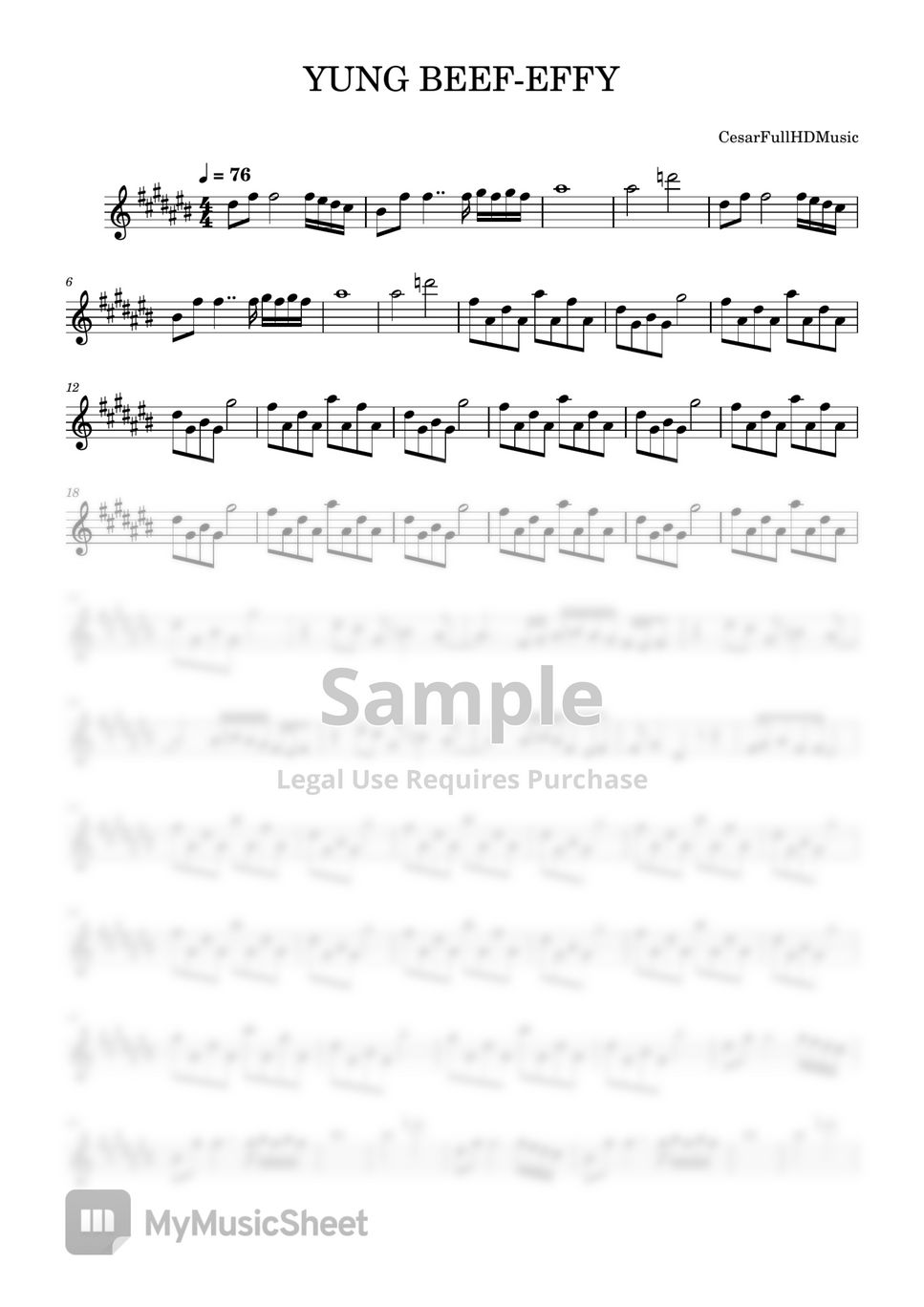 YUNG BEEF EFFY Sheets