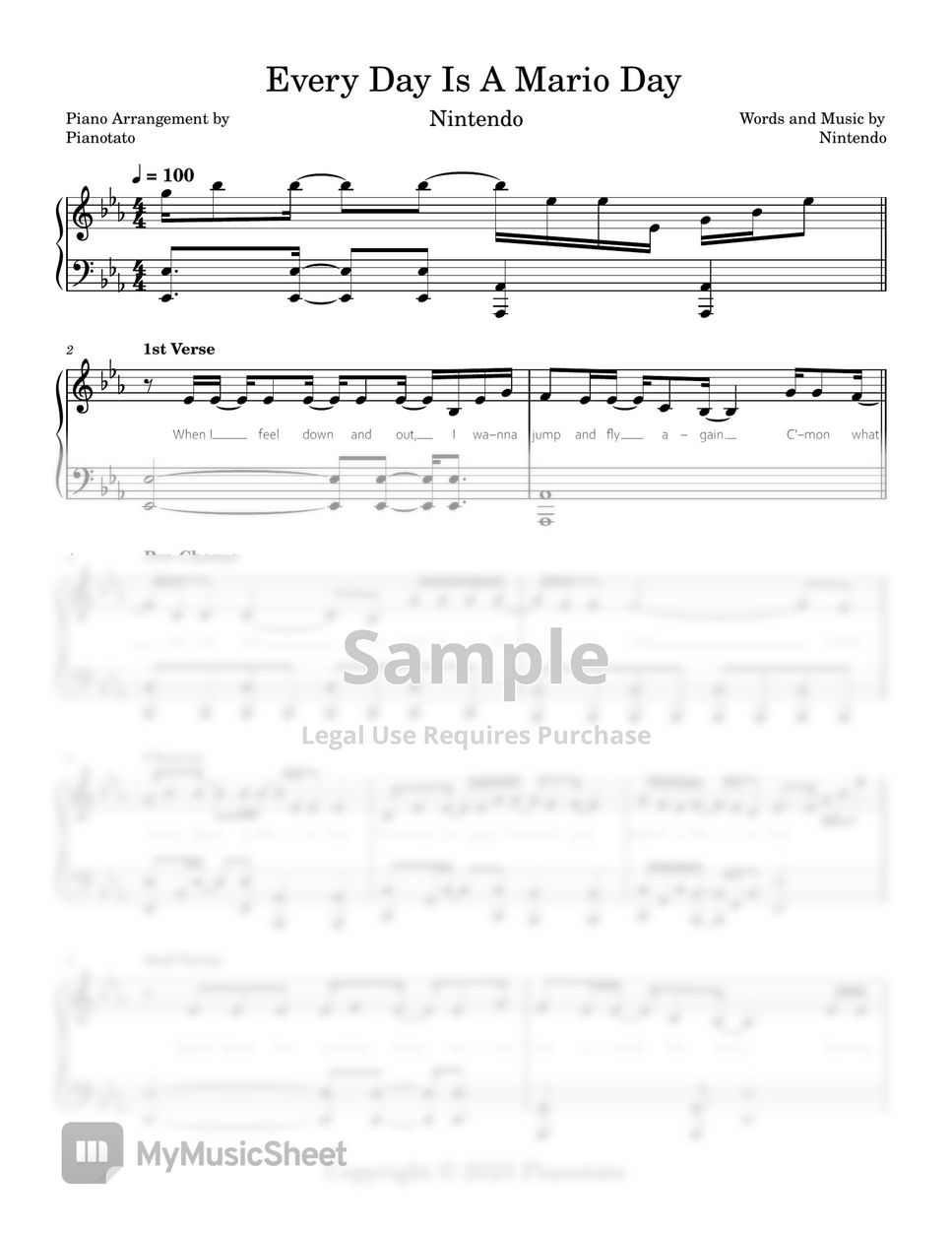 nintendo-every-day-is-a-mario-day-sheets-by-pianotato