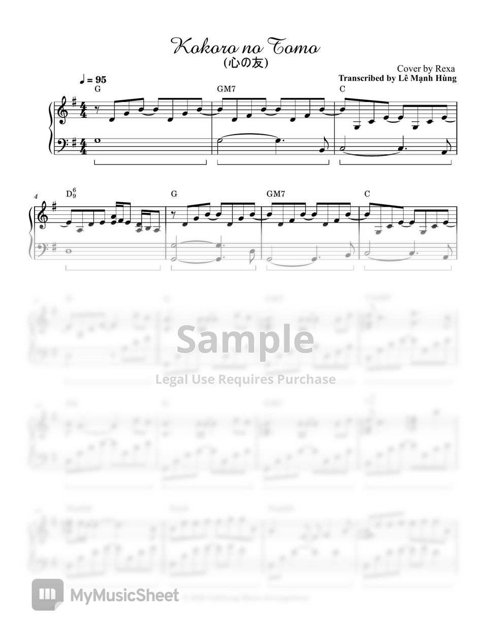 Cover by Rexa - Kokoro no Tomo (心の友) (Transcribed) Sheets by Le Manh Hung