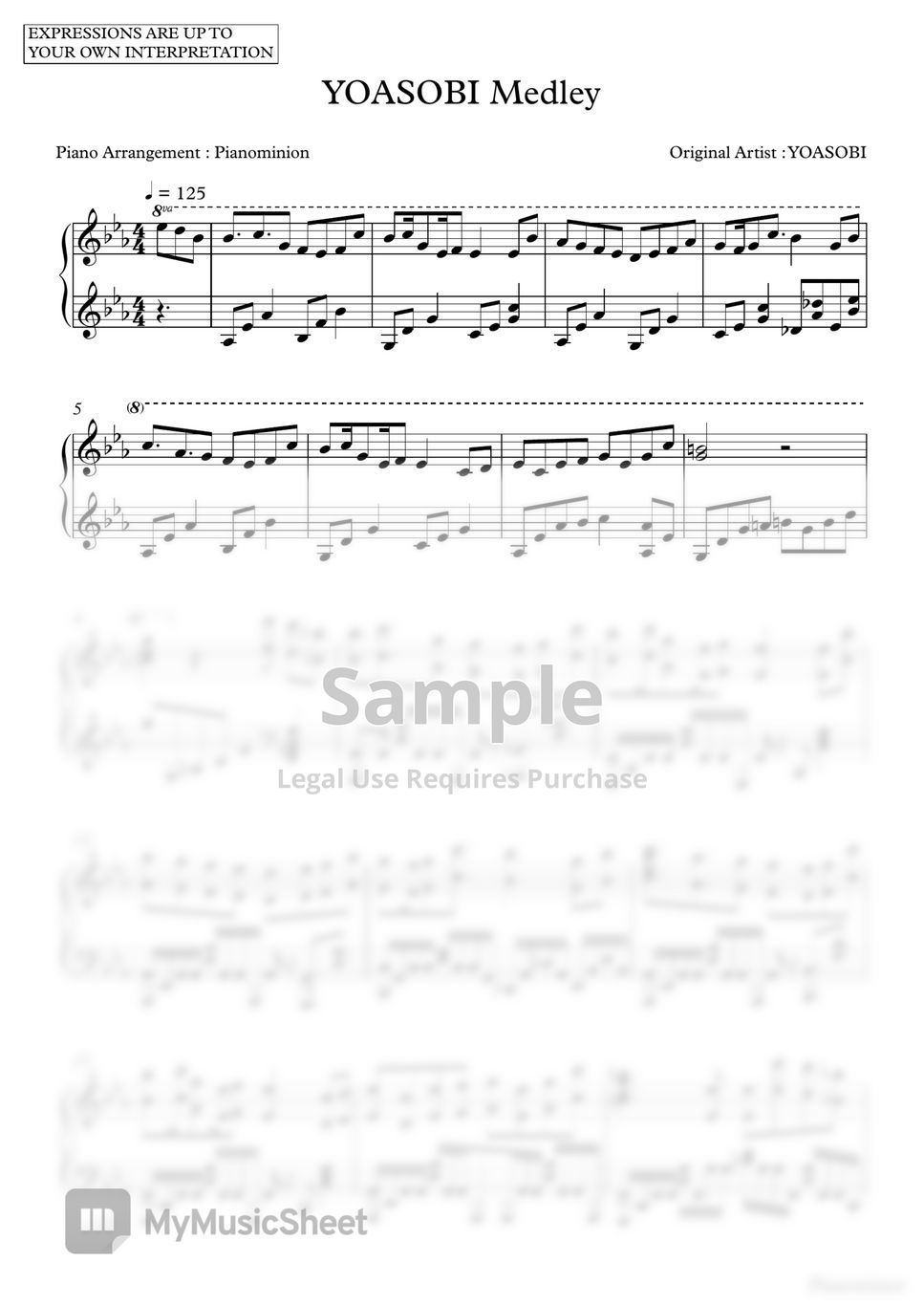 YOASOBI - YOASOBI 经典歌曲【钢琴组曲】 by Pianominion
