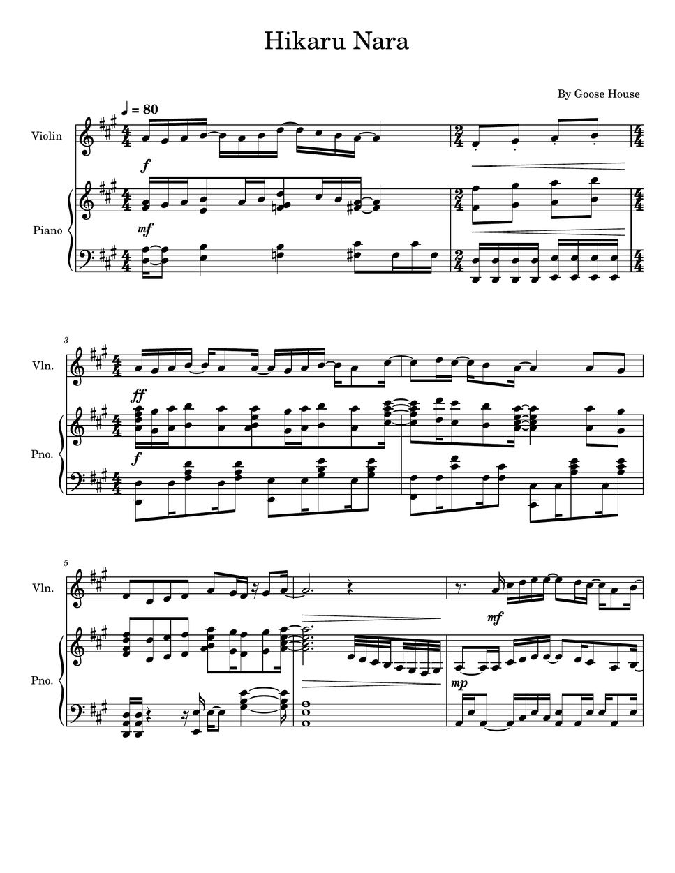 Goose House Hikaru Nara (四月是你的谎言OP 《光るなら》(若能绽放光芒)Goose House