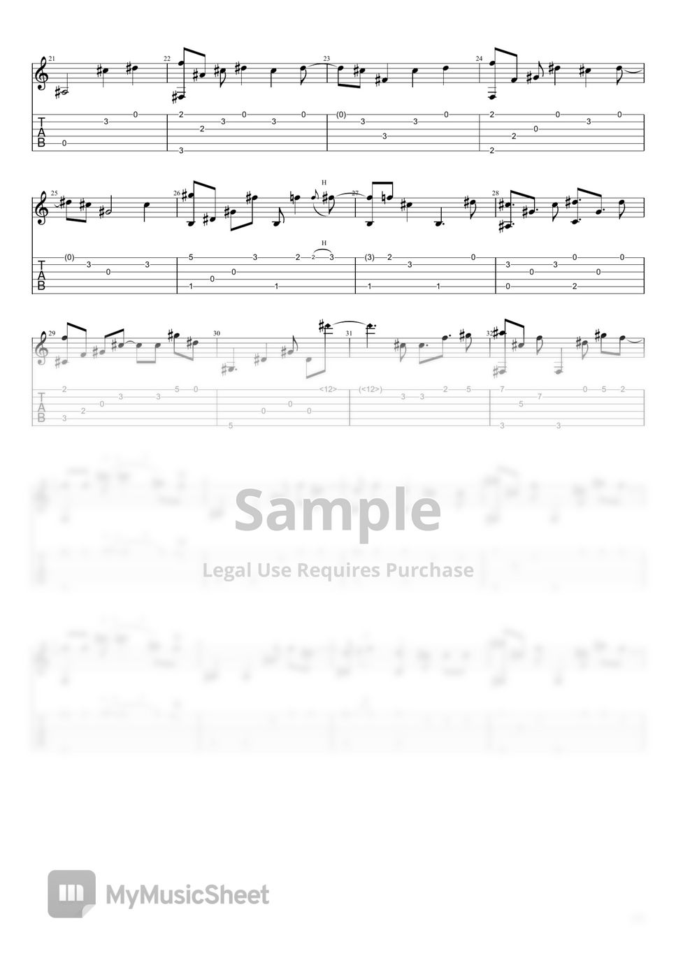 やなぎなぎ behind(アニメ Just Because! ED)【Fingerstyle Guitar】DADGAD Tab