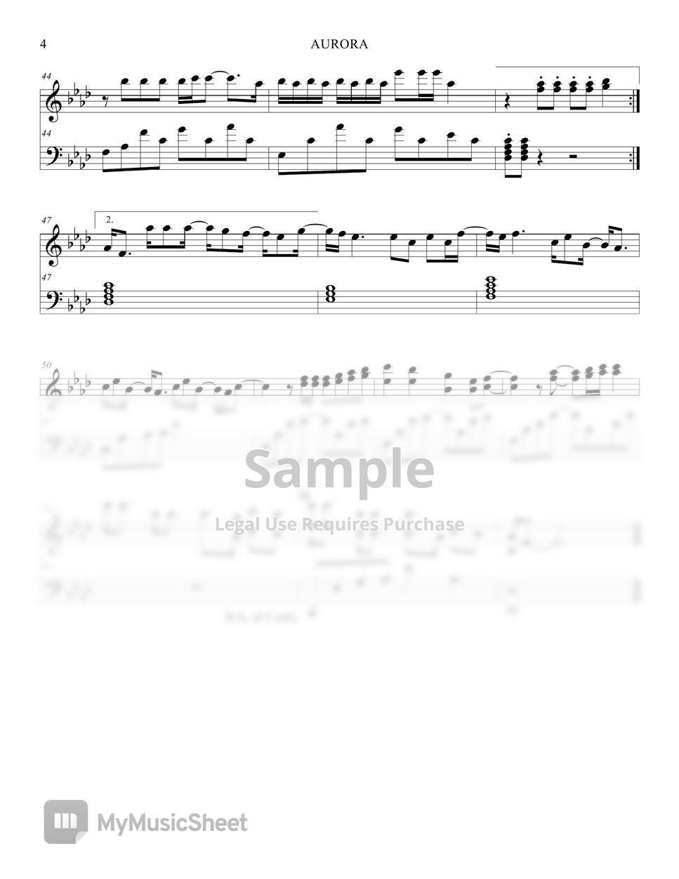 aurora様　まとめ楽譜 AURORA - Mobile Suit Gundam AGE / Eir Aoi [Piano Sheet Music