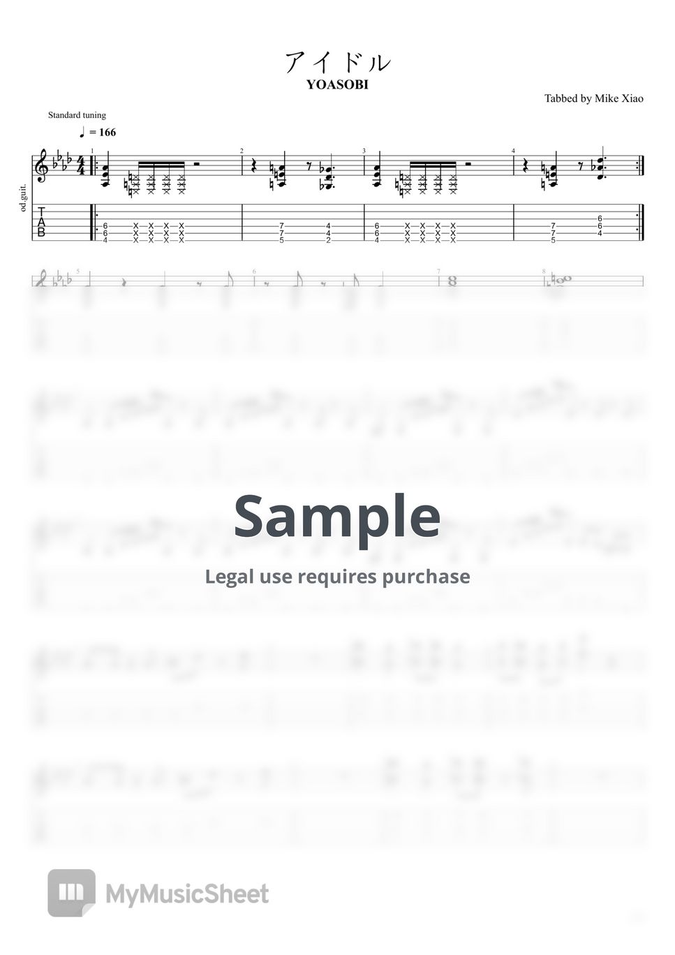 YOASOBI アイドル (Short Ver.) Sheets by Mike Xiao