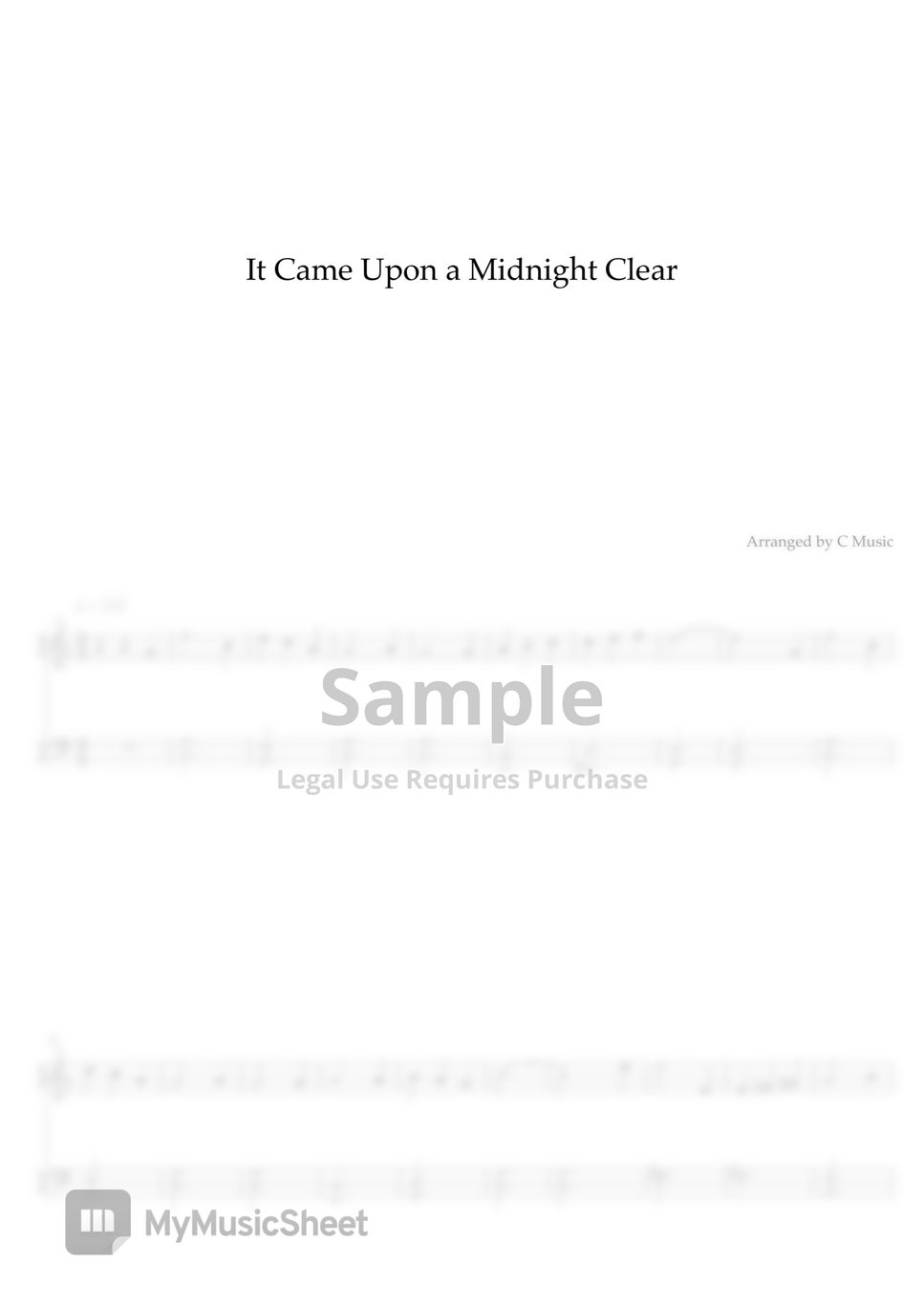 Richard Storrs Willis - It Came Upon the Midnight Clear (Easy Piano) by C Music