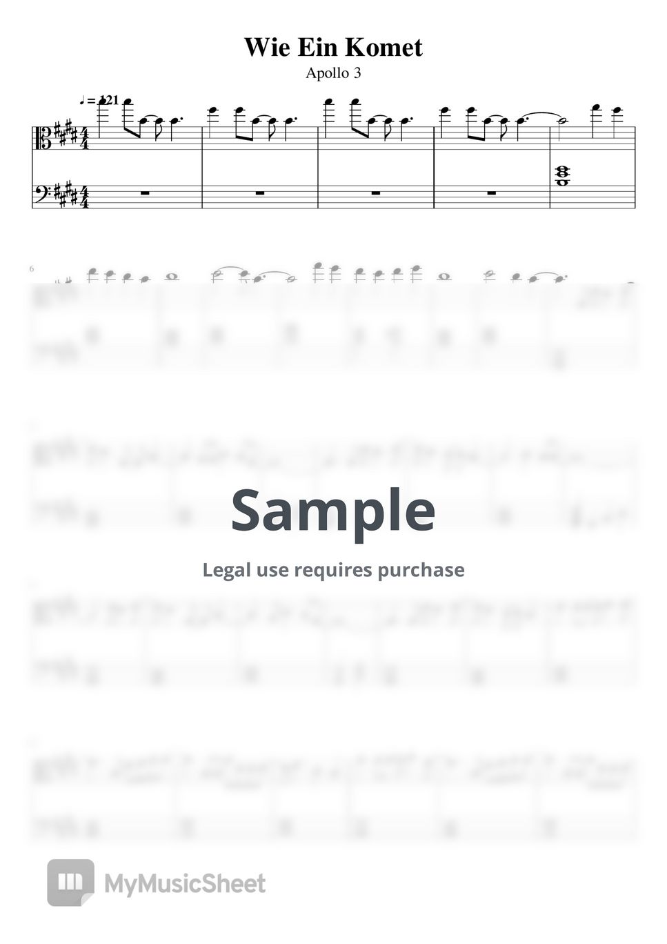 Apollo 3 - Wie Ein Komet Sheets by Eskander Aceval