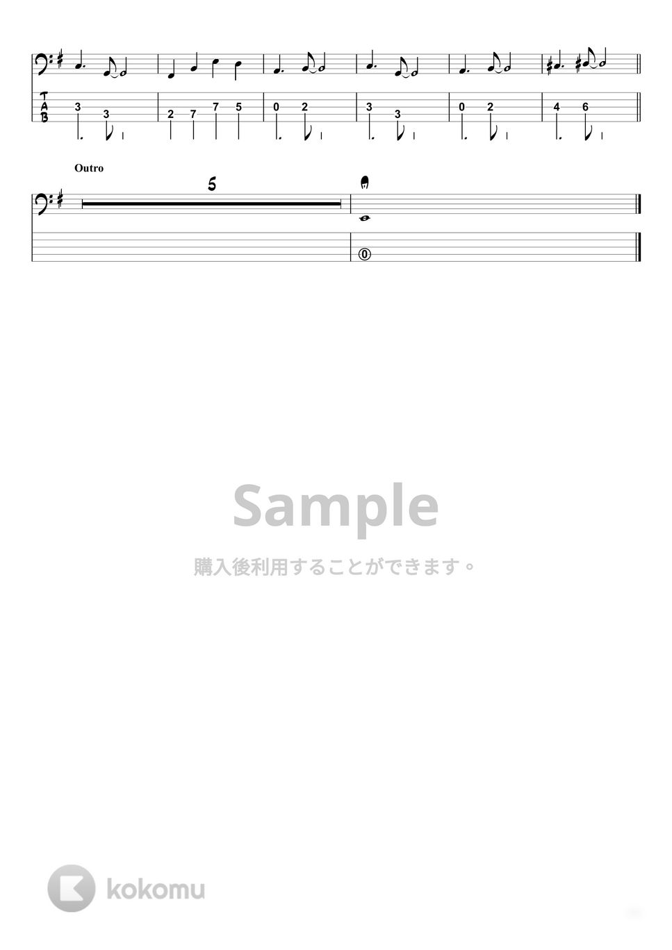 米津　玄師 - 月を見ていた (ベースTAB譜☆5弦ベース対応) by swbass