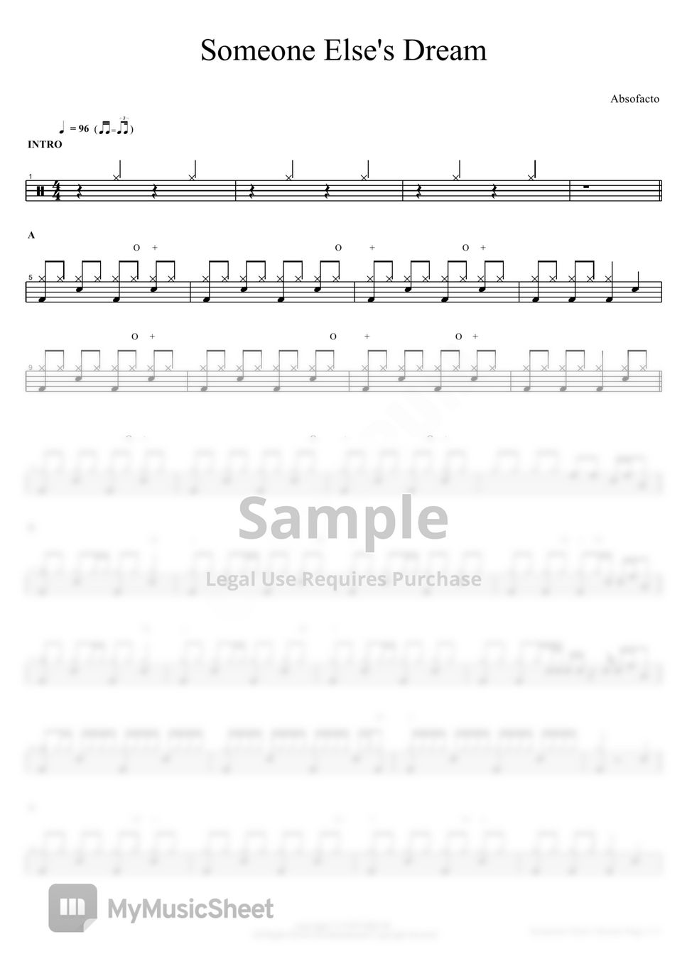 Absofacto - Someone Else’s Dream 악보 by COPYDRUM