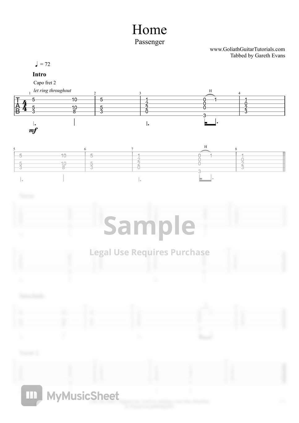 Passenger - Home by Goliath Guitar Tutorials