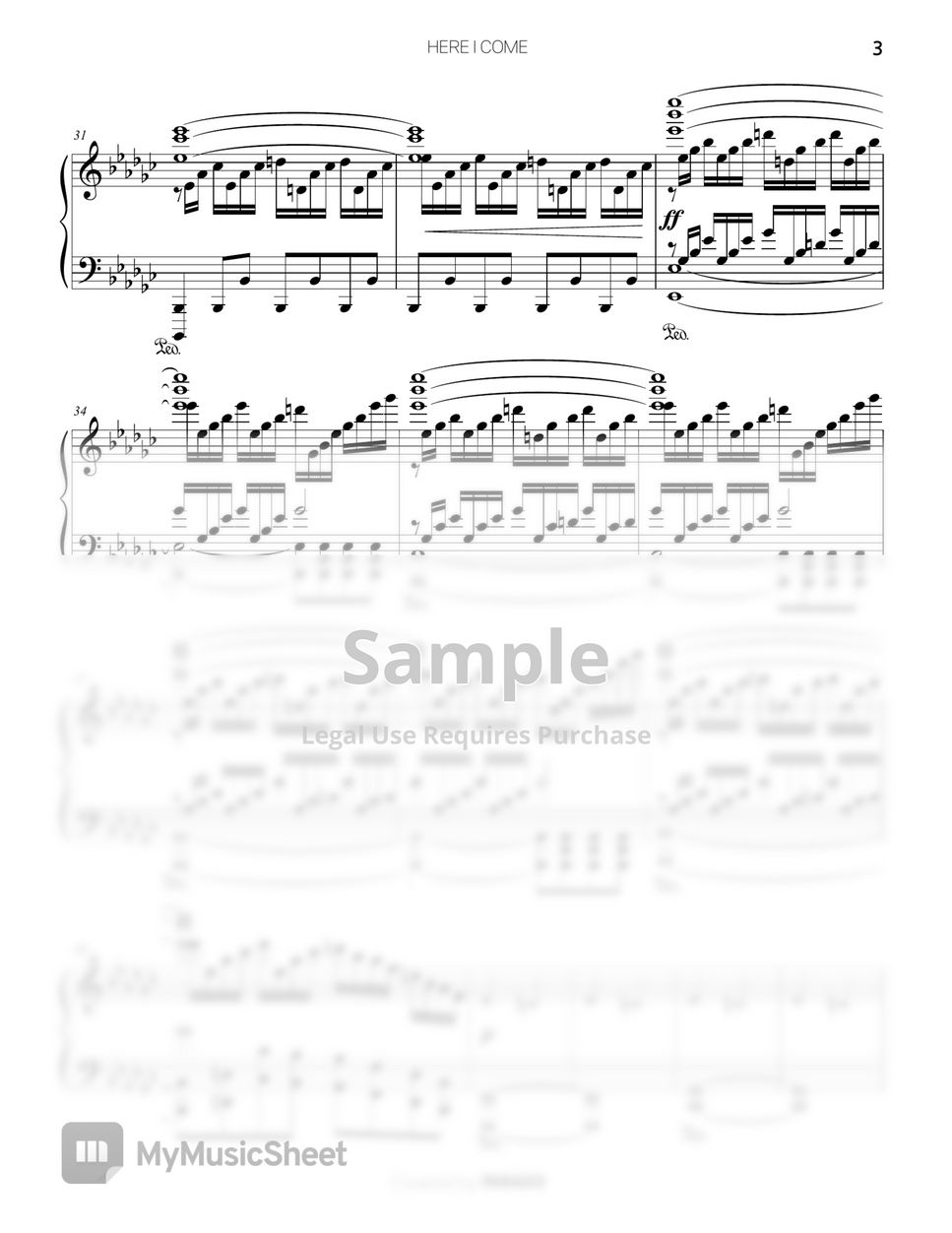 Here I Come – Door Music Seek Sheet music for Piano (Solo)