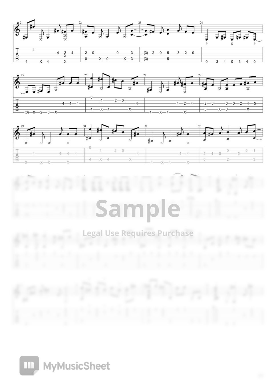 전영호 - Butterfly (Butterfly Fingerstyle Guitar) Partitura By Caclo