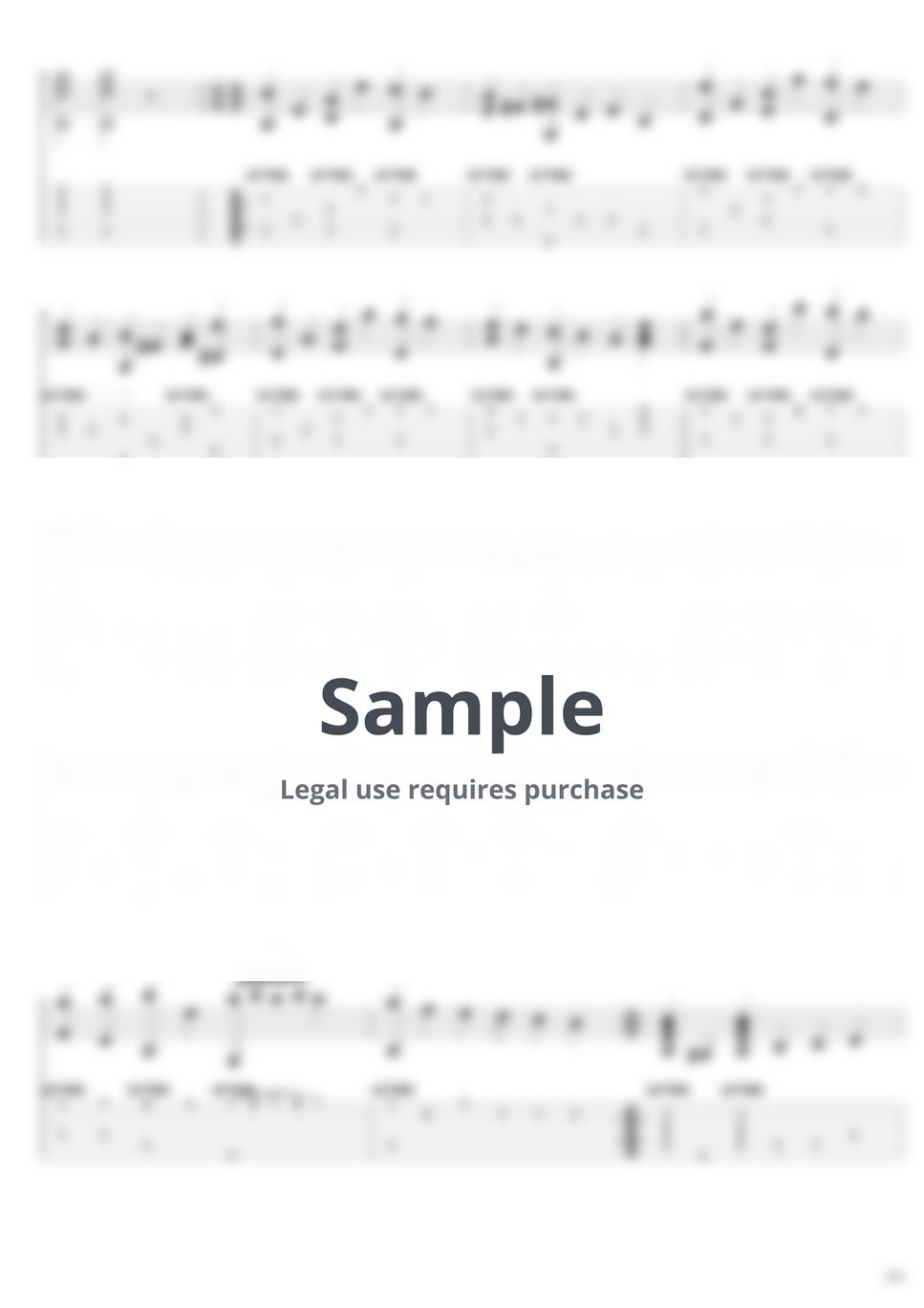 Handel - Sarabande Tab + 1staff by Agape Guitar