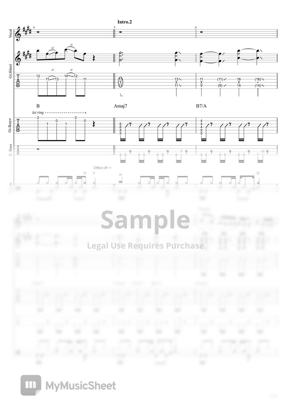 Band Score TV Animation Bocchi The Rock! Sheet Music