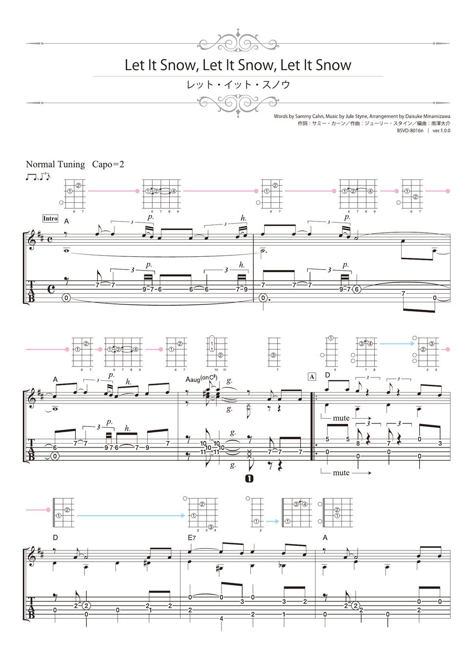 Cahn & Styne Let It Snow, Let It Snow, Let It Snow (Solo Guitar) TAB