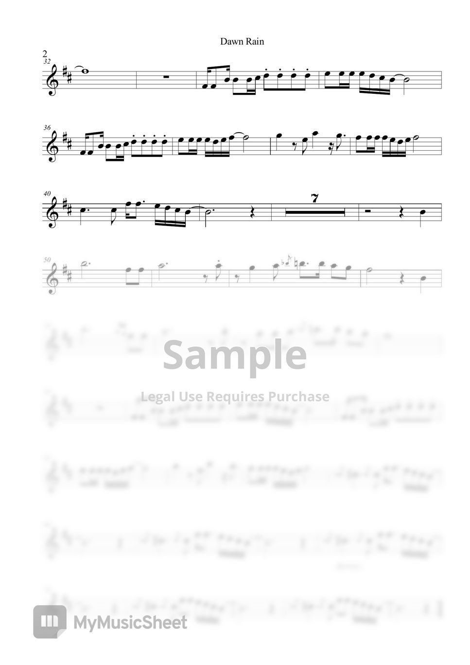 Hye Eun Hee Dawn Rain (Saxophone Cover) Sheets by Choi Eunju