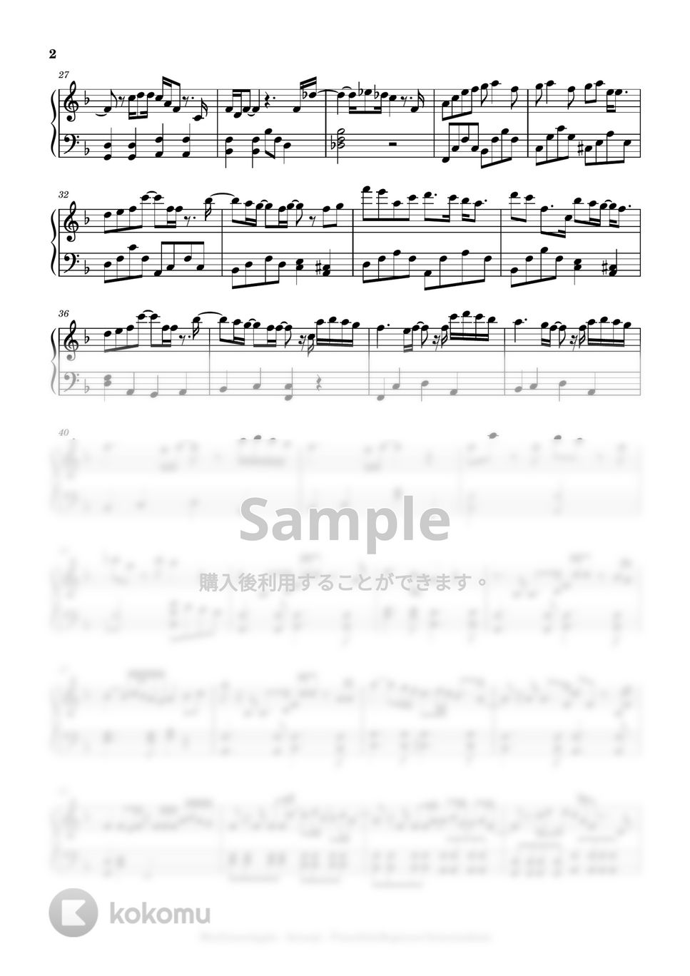 Mrs. GREEN APPLE - Soranji (beginner to intermediate, piano) by Mopianic
