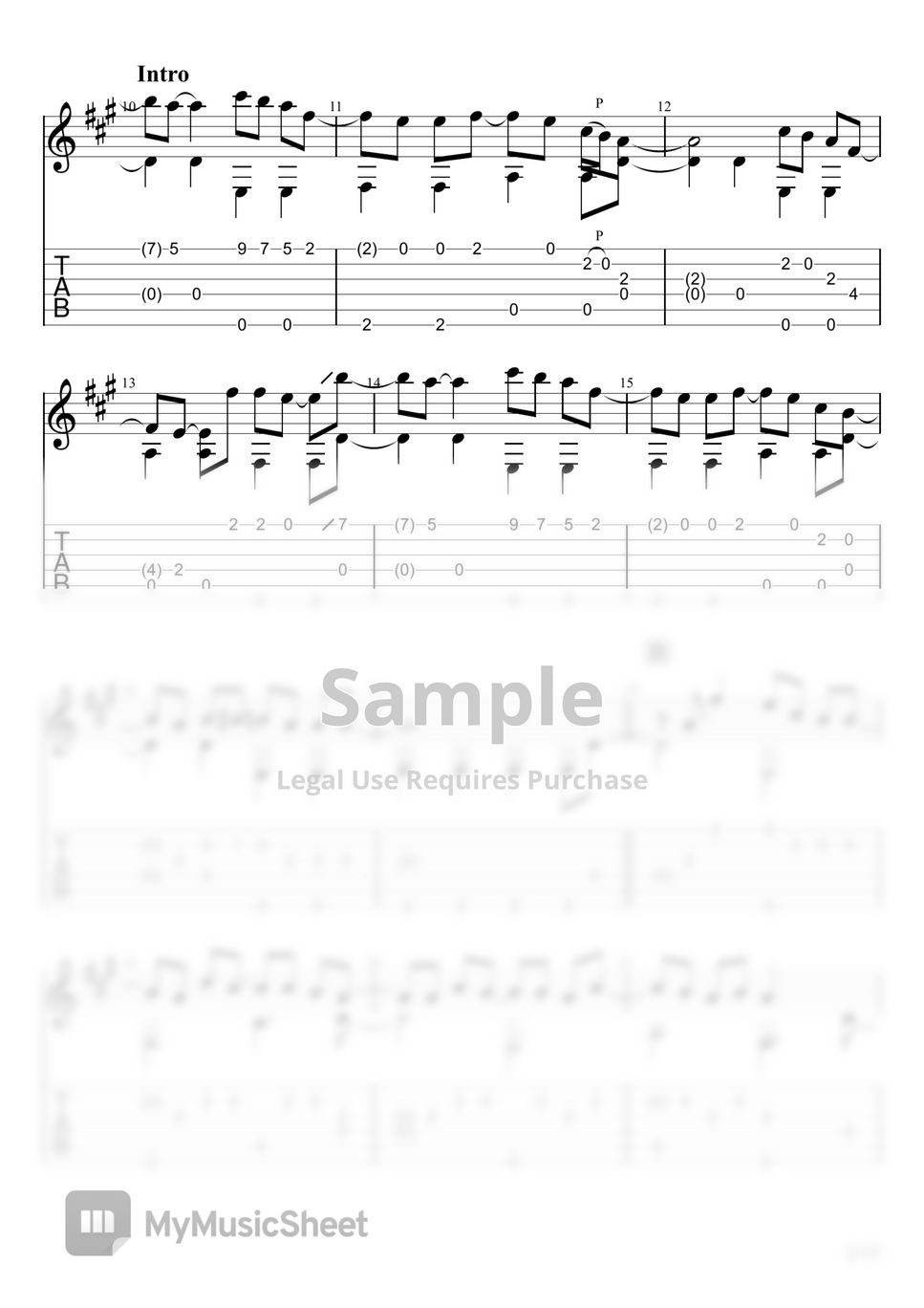 Yorushika Flower And Badger Game (Fingerstyle) Sheets by u3danchou