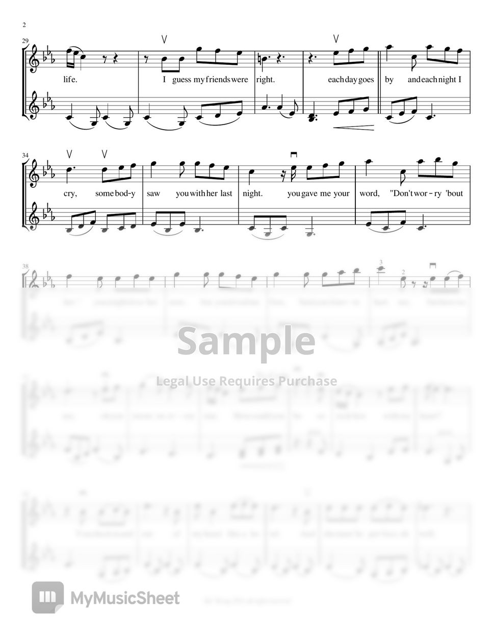 You're My Friend - Erased OST, Piano and Violin Duet Sheet music for  Piano, Violin (Mixed Duet)