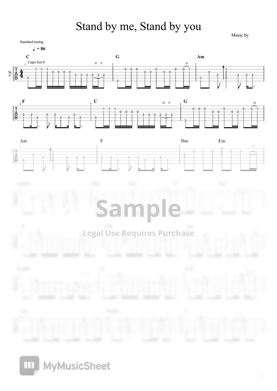 Dai Hirai Stand by me, Stand by you Sheets by Shin Izumi