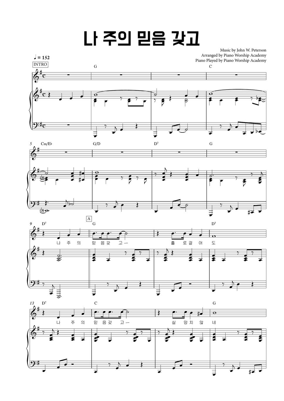 John w peterson i just keep trusting the lord piano accompaniment