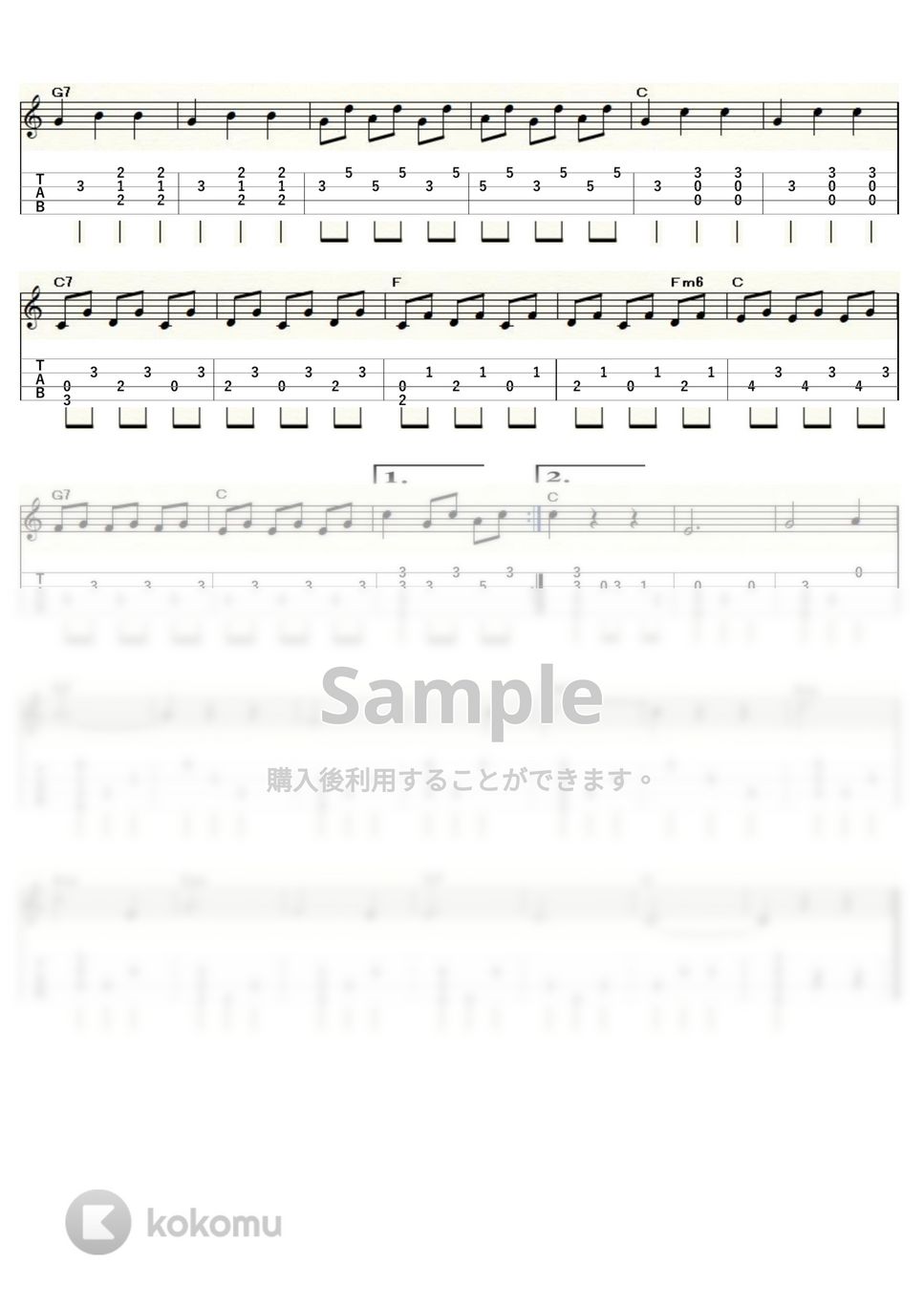 ワルトトイフェル - スケーターズワルツ (ｳｸﾚﾚｿﾛ / Low-G / 初級～中級) by ukulelepapa