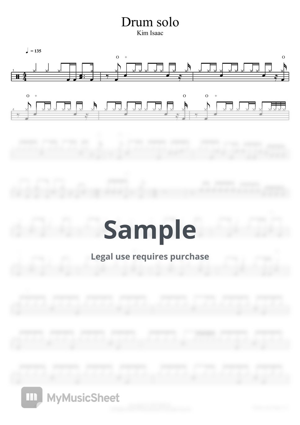 Kim Isaac - DRUM SOLO Sheets by COPYDRUM