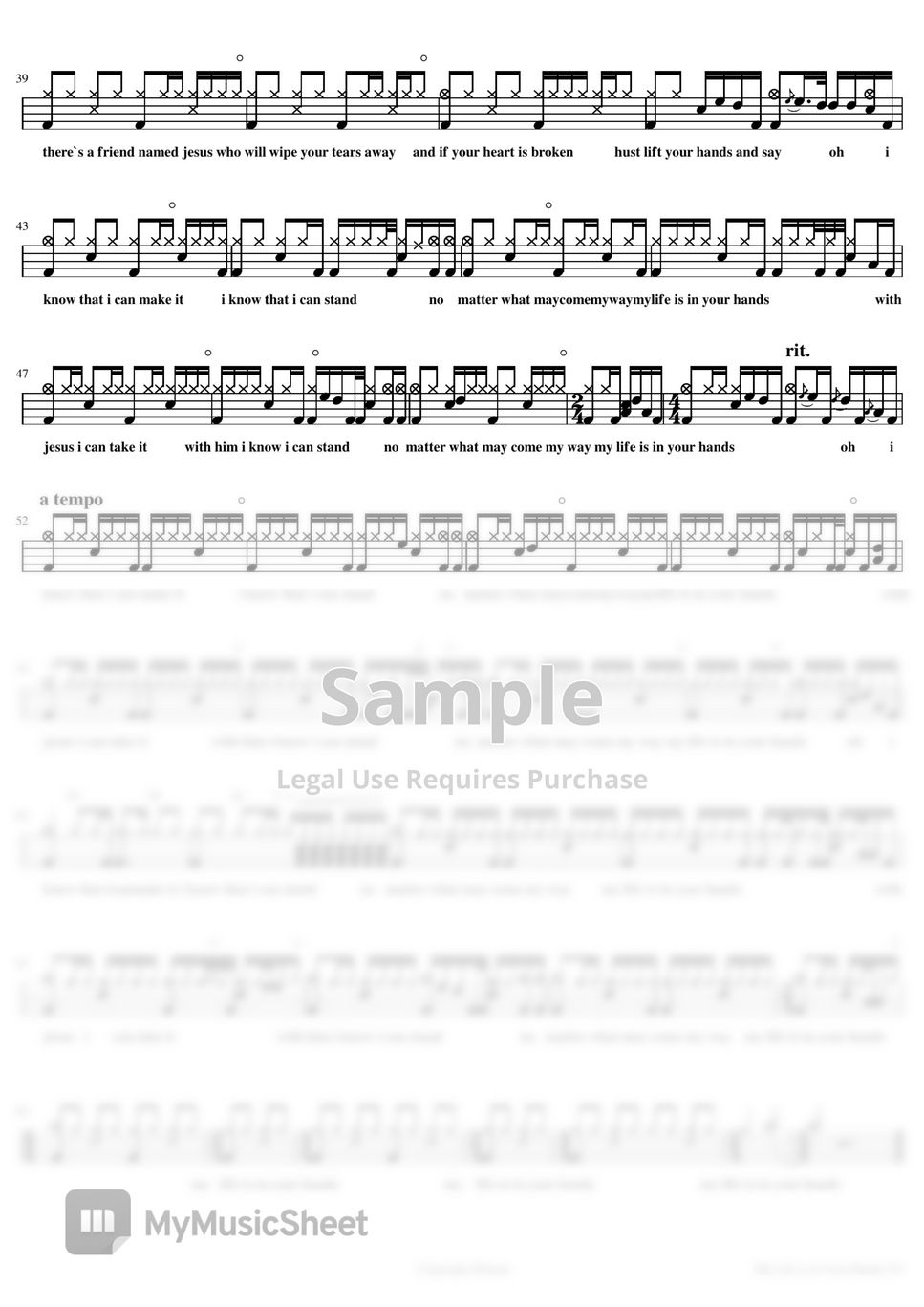 Brooklyn Tabernacle Choir - My Life is in Your Hands Sheet by XDrum