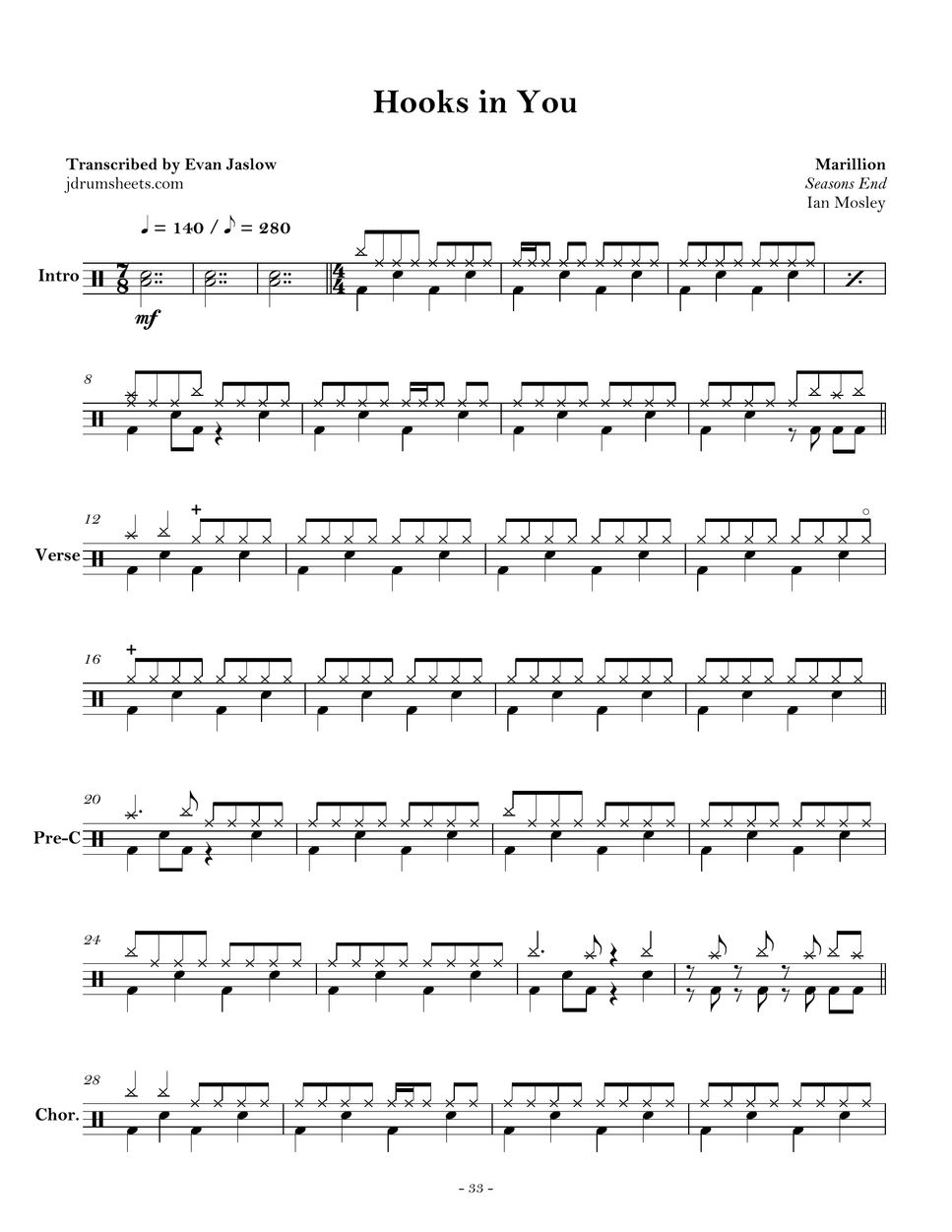 Marillion hooks in you sheets by evan jaslow