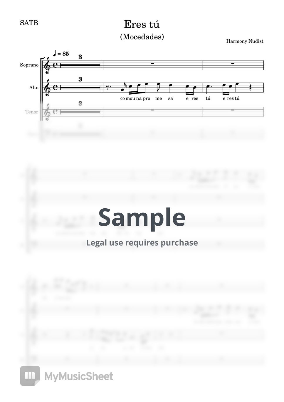 mocedades-eres-t-satb-arrange-for-choral-and-band-sheets-by