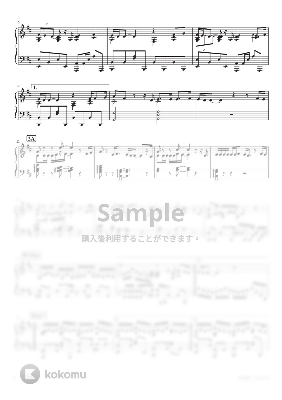 ヨルシカ - 左右盲 (PianoSolo) by 深根 / Fukane