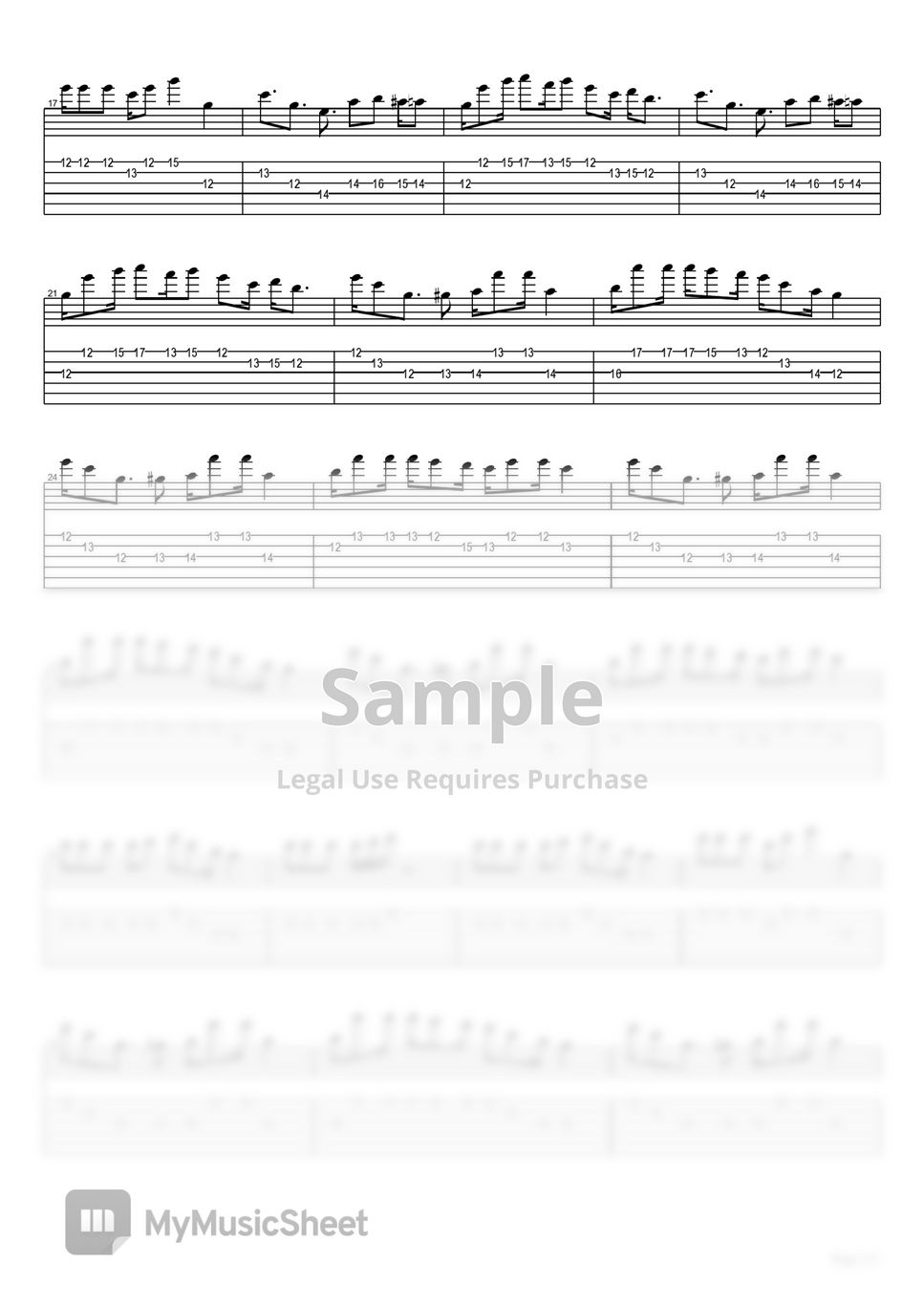 Super Mario Bros - Theme Guitar Guitar Cover Tab + 1staff By Eric Lo