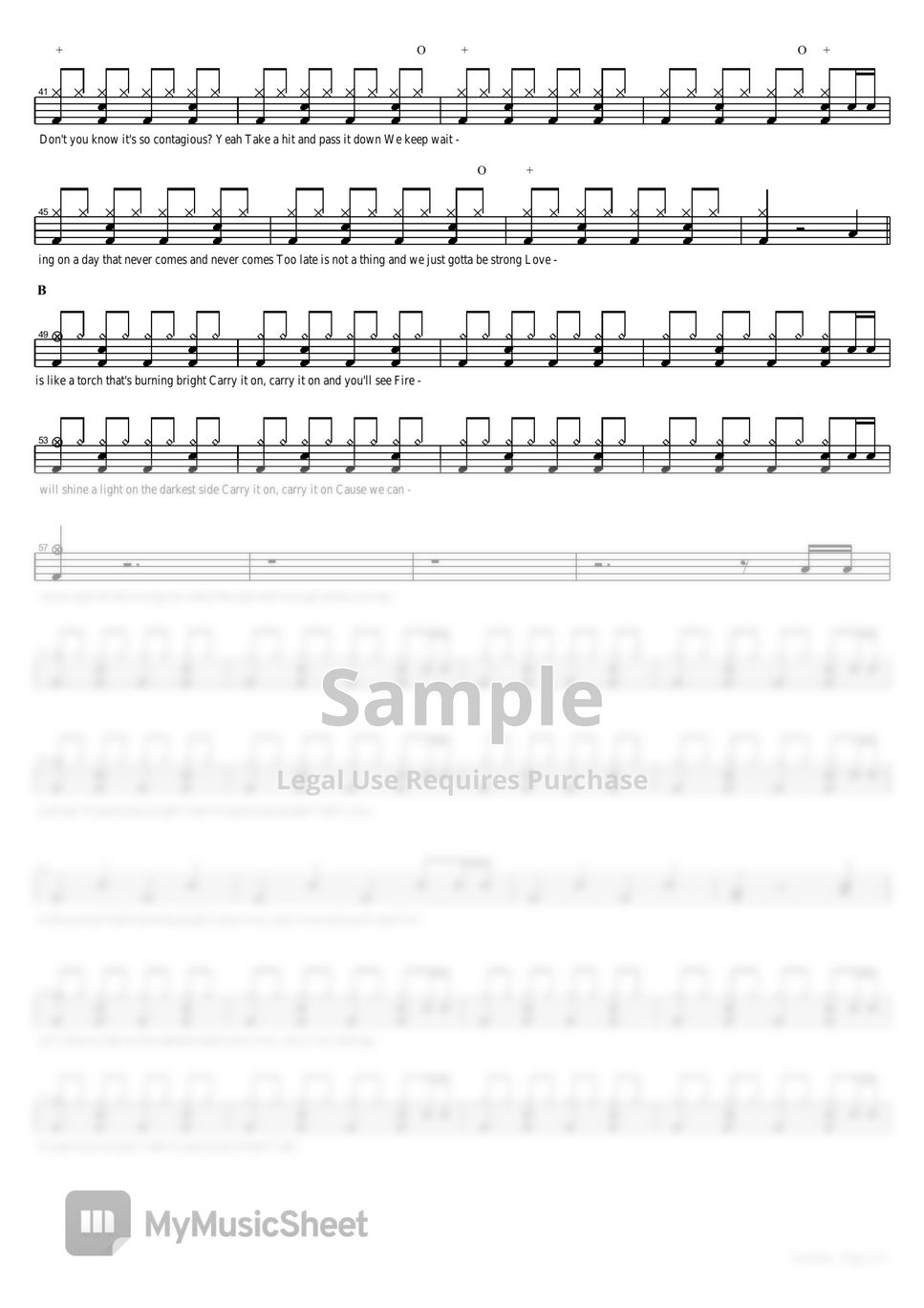 Daughtry Torches Sheets by COPYDRUM