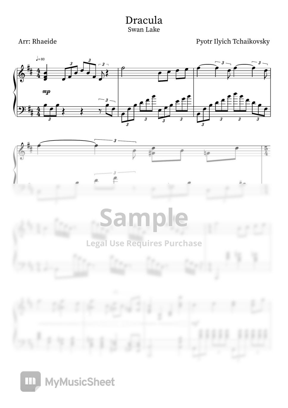 Dracula Swan Lake (Tchaikovsky) Sheets by Rhaeide