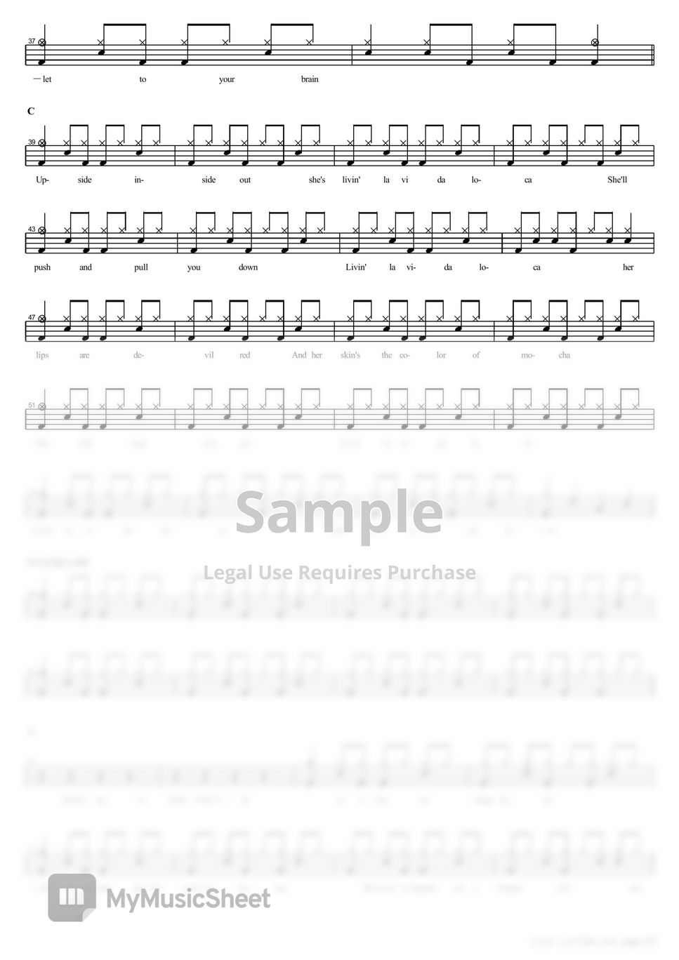 ricky-martin-livin-la-vida-loca-sheets-by-copydrum