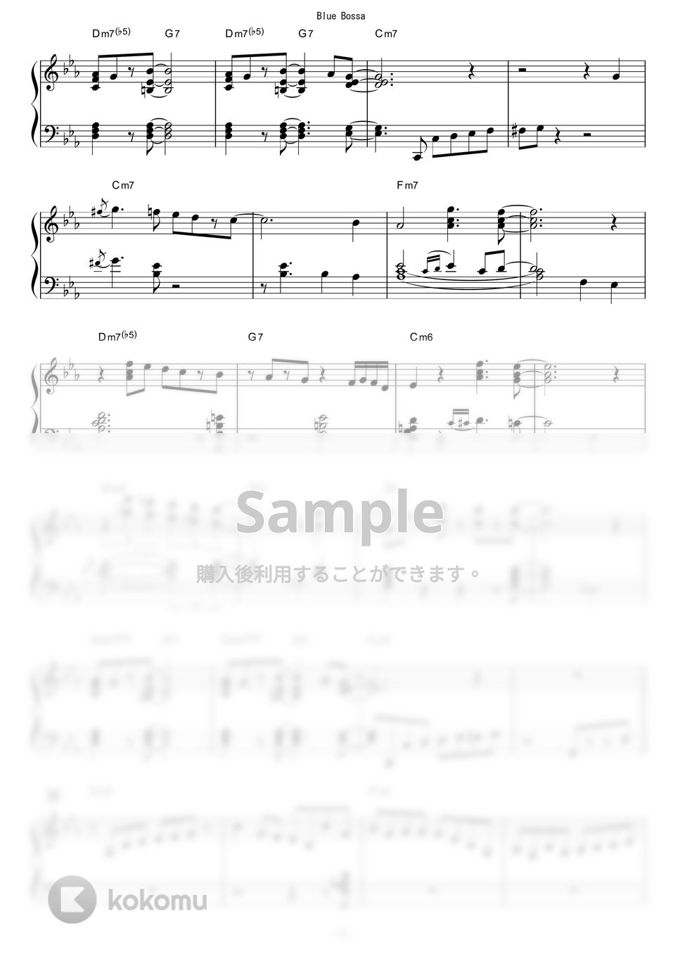 Tommy Flanagan - Blue Bossa by piano*score