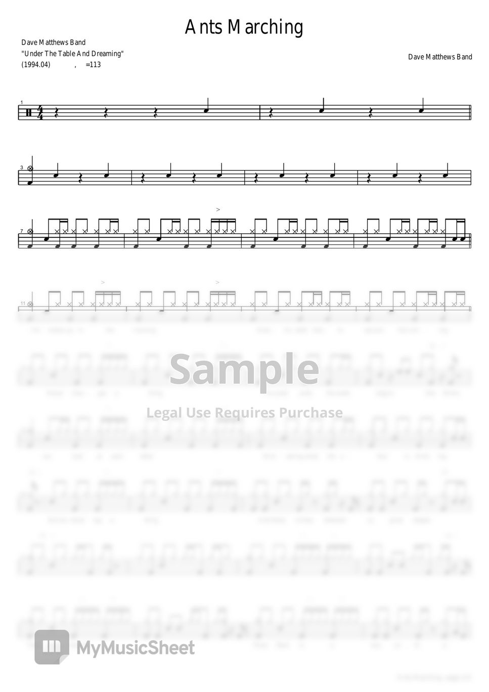 Dave Matthews Band - Ant`s Marching by COPYDRUM