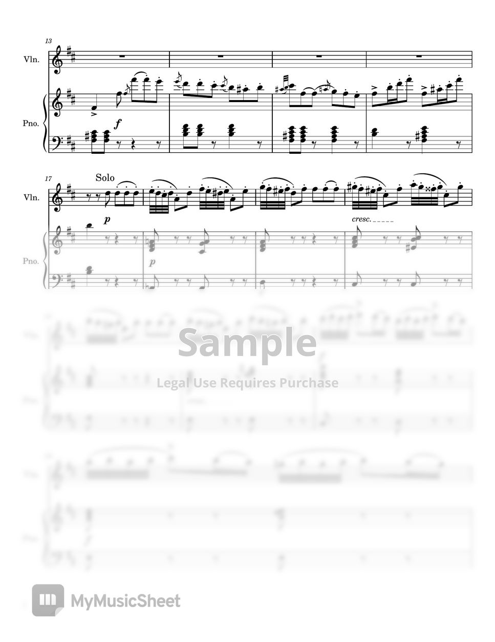 Niccolò Paganini/Franz Liszt - La Campanella (Etude No.3 in G# minor - For Violin and Piano) by poon