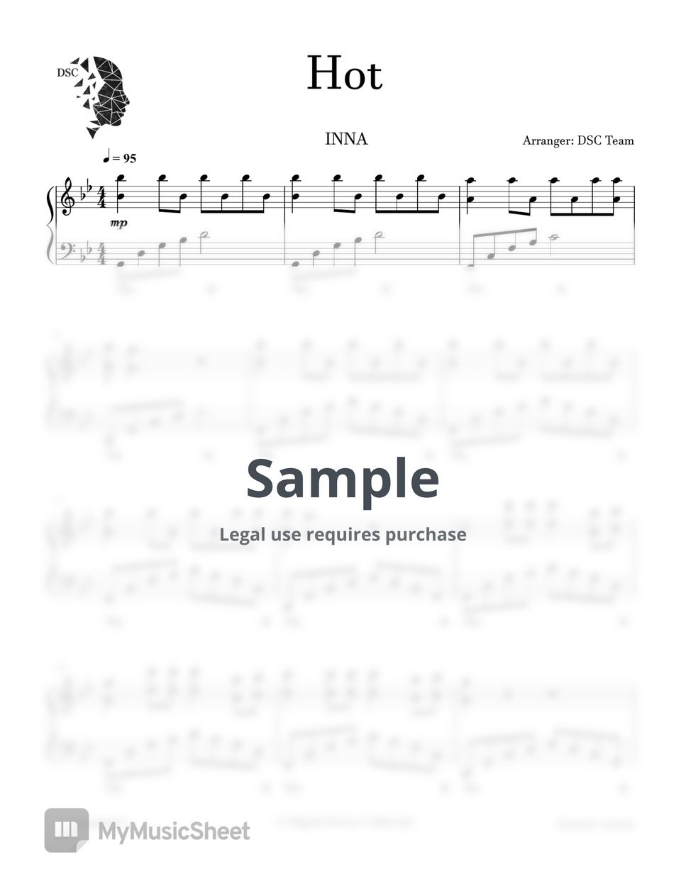 INNA - Hot (Relax version) Sheets by Digital Scores Collection