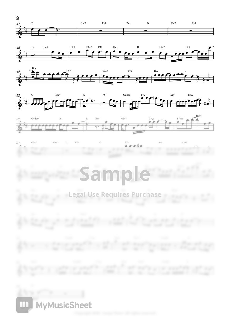 요루시카 ヨルシカ - 좌우맹  左右盲 (Flute Sheet Music) by sonye flute
