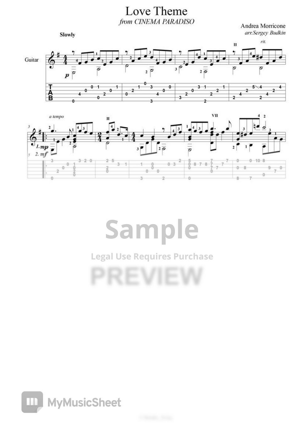 andrea-morricone-love-theme-cinema-paradiso-hoja-by-buddy-king