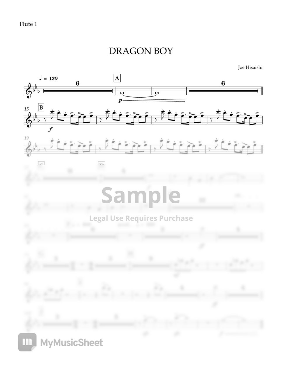 Joe Hisaishi - Dragon boy - set of parts (Full Orchestra) by Hai Mai