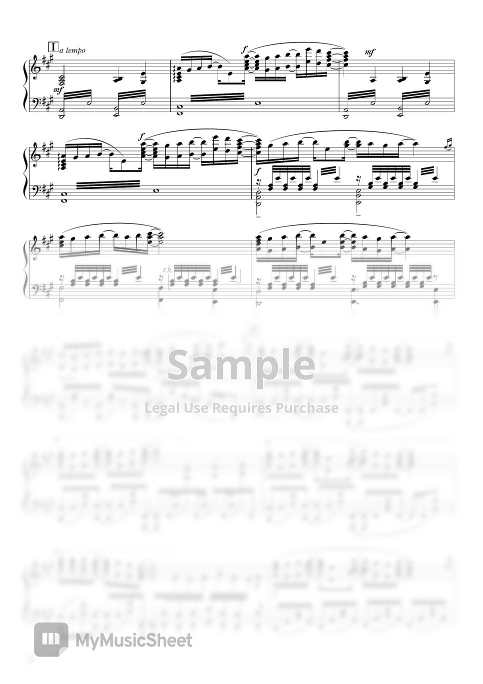 Hikaru Nara Sax/Piano - Your Lie In April OP1 Sheet music for Piano,  Saxophone alto (Solo)